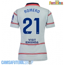 Camisa de time de futebol Atletico Madrid Cristian Romero #21 Replicas 3º Equipamento Feminina 2026-27 Manga Curta